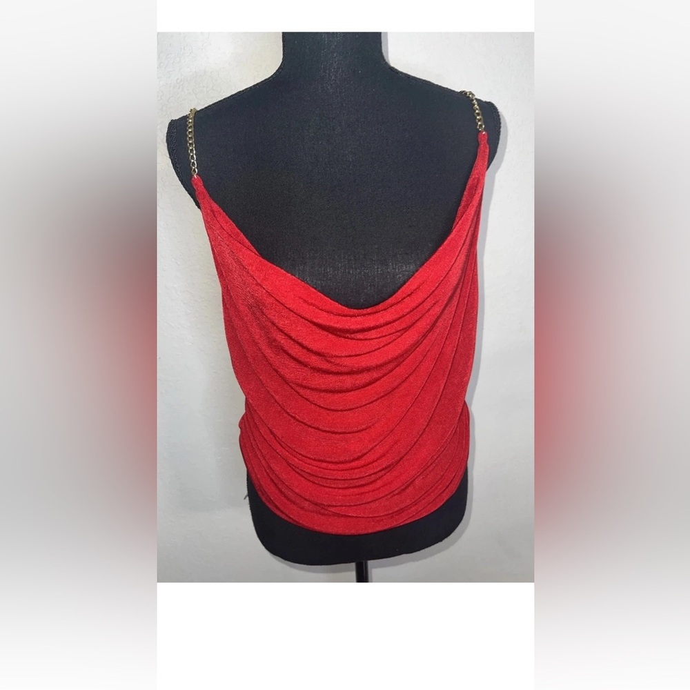 Warever Women’s  Red ruched relaxed tube top Size Large